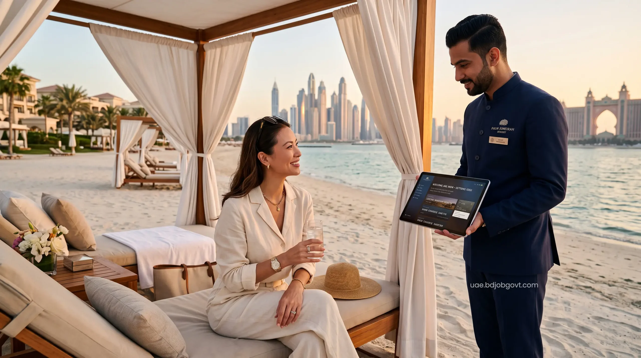 Reserve premium suite for Palm Jumeirah 7-star staycation and beach club access.