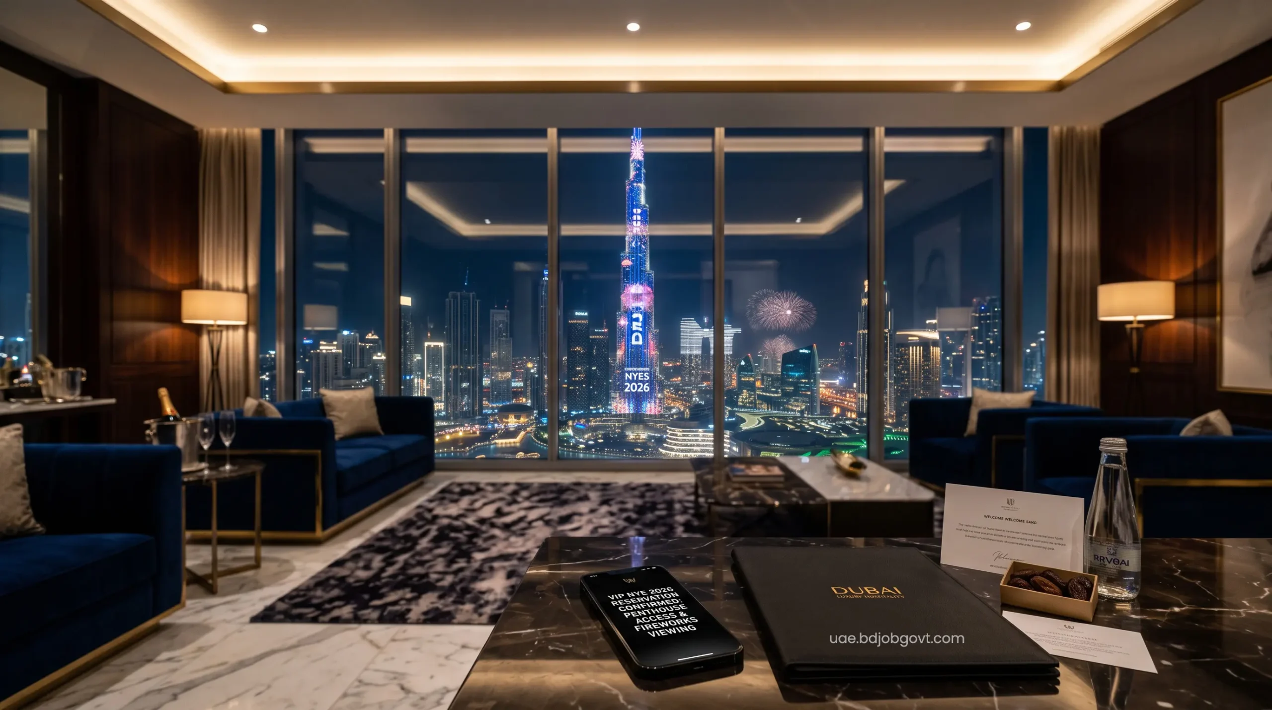 UAE luxury staycation booking 2026 for premium 7-star hotel suite.